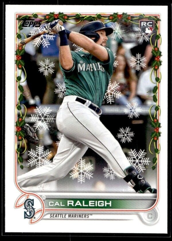 2022 Topps Holiday Seattle Mariners #HW175 Cal Raleigh RC Rookie