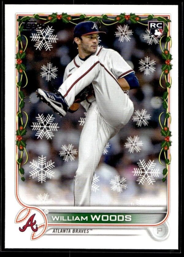 2022 Topps Holiday Atlanta Braves #HW127 William Woods RC Rookie