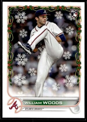 2022 Topps Holiday Atlanta Braves #HW127 William Woods RC Rookie
