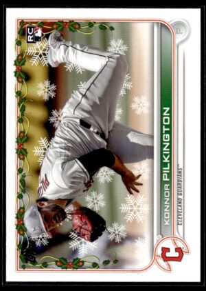 2022 Topps Holiday Cleveland Guardians #HW124 Konnor Pilkington RC Rookie