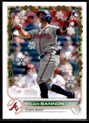 2022 Topps Holiday Atlanta Braves #HW84 Rylan Bannon RC Rookie