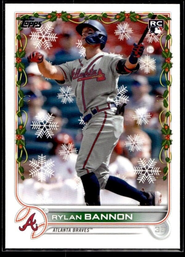 _10 2022 Topps Holiday Atlanta Braves #HW84 Rylan Bannon RC Rookie