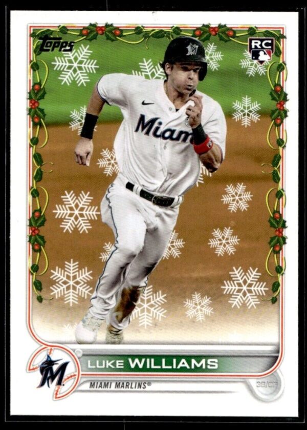 2022 Topps Holiday Miami Marlins #HW186 Luke Williams RC Rookie