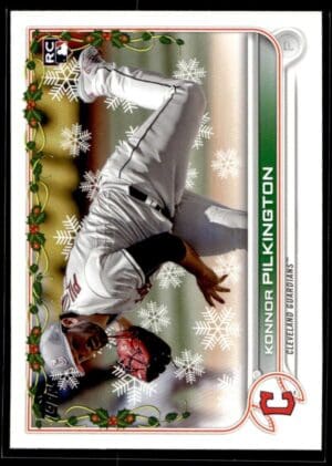 2022 Topps Holiday Cleveland Guardians #HW124 Konnor Pilkington RC Rookie