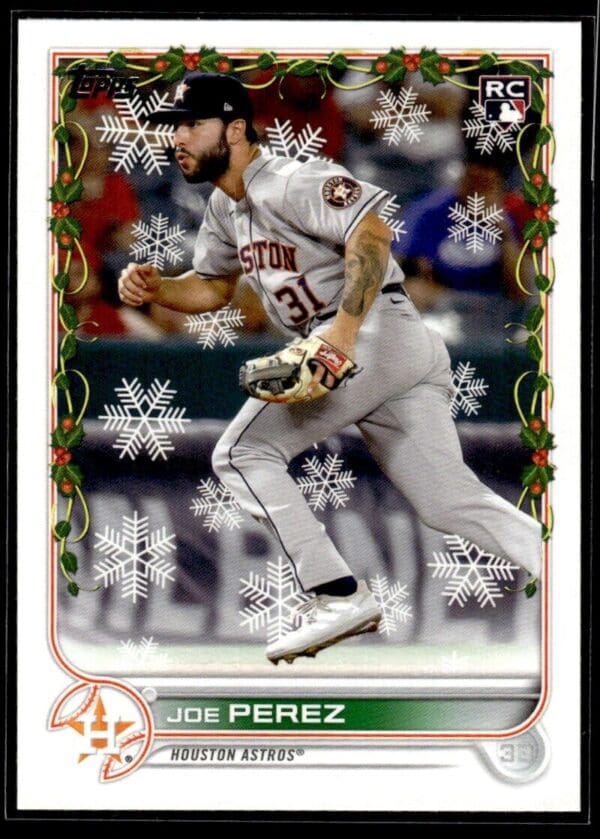 2022 Topps Holiday Houston Astros #HW83 Joe Perez RC Rookie