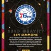 2021 Hoops Zero Gravity Philadelphia 76ers #2 Ben Simmons