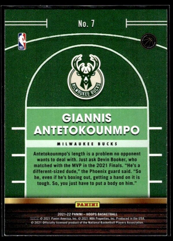 2021 Hoops High Court Milwaukee Bucks #7 Giannis Antetokounmpo Holo
