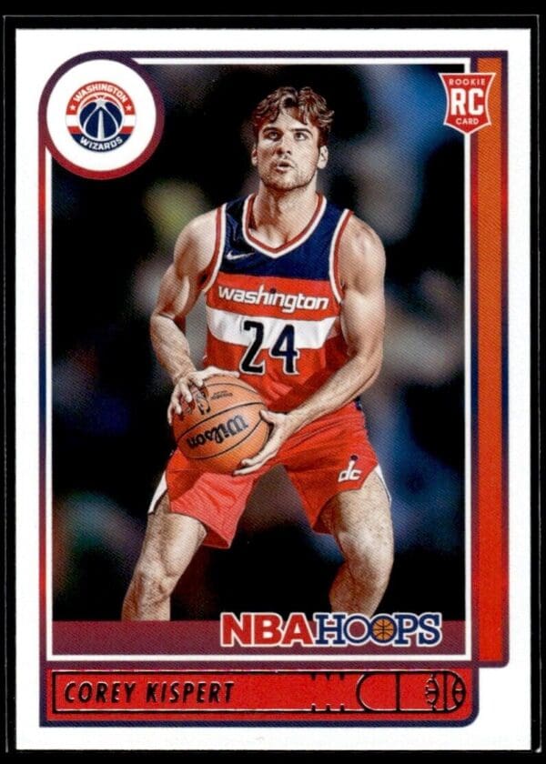 2021 Hoops Washington Wizards #212 Corey Kispert RC Rookie Red Back