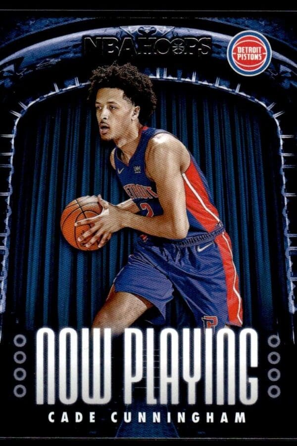 _10 2021 Hoops Now Playing Detroit Pistons #1 Cade Cunningham RC Rookie