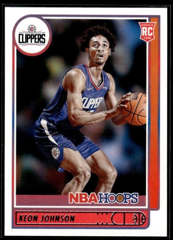 2021 NBA Hoops Los Angeles Clippers #205 Keon Johnson RC Rookie