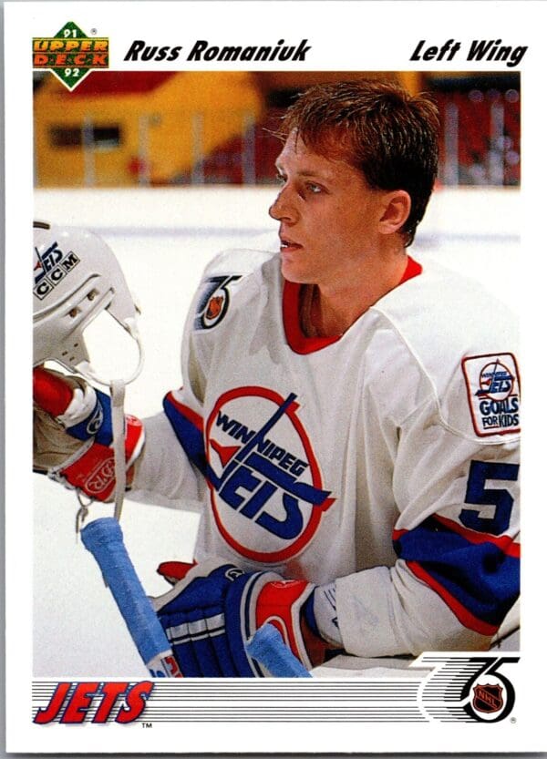 1991 Upper Deck Winnipeg Jets #46 Russ Romaniuk RC Rookie