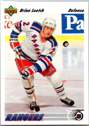 _10 1991 Upper Deck New York Rangers #153 Brian Leetch