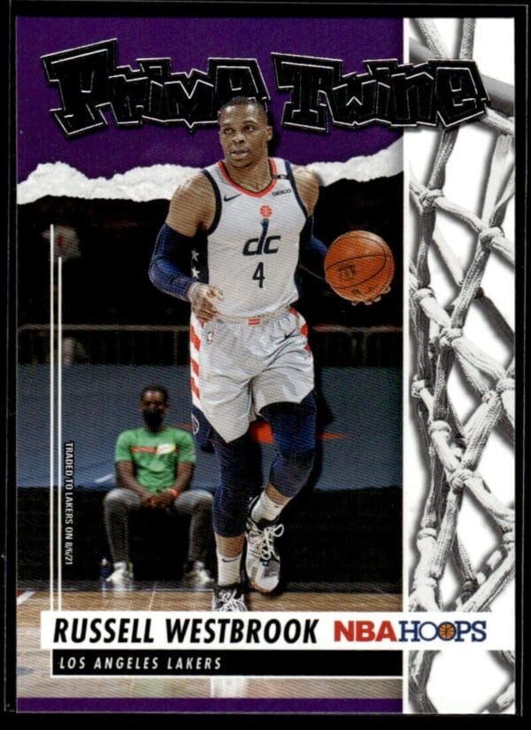 2021-22 Hoops Prime Twine Russell Westbrook Los Angeles Lakers #16