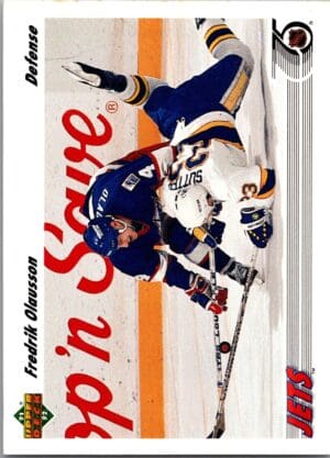 _10 1991 Upper Deck Winnipeg Jets #383 Fredrik Olausson
