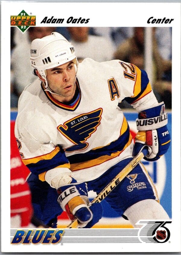 _10 1991 Upper Deck St. Louis Blues #252 Adam Oates