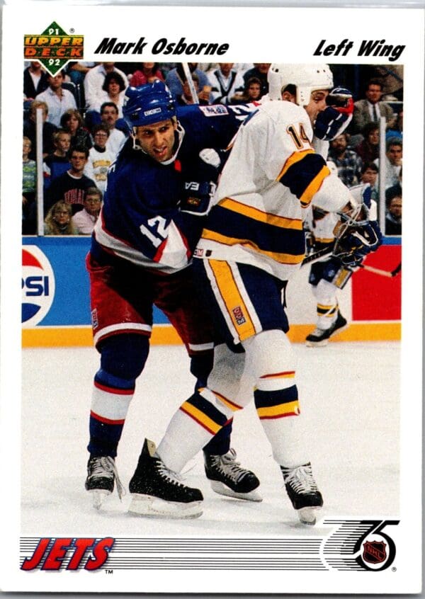 1991 Upper Deck Winnipeg Jets #296 Mark Osborne
