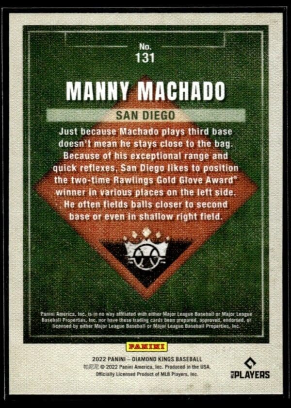 2022 Panini Diamond Kings San Diego Padres #131 Manny Machado