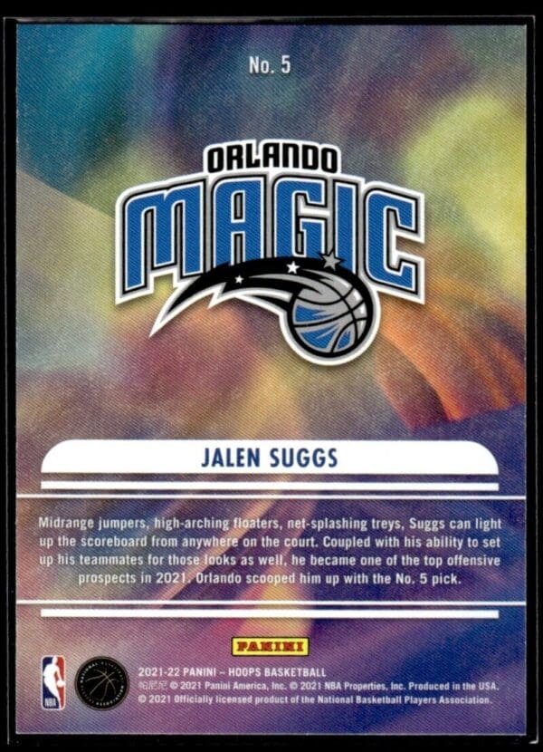2021-22 Hoops We Got Next Jalen Suggs Rookie Orlando Magic #5