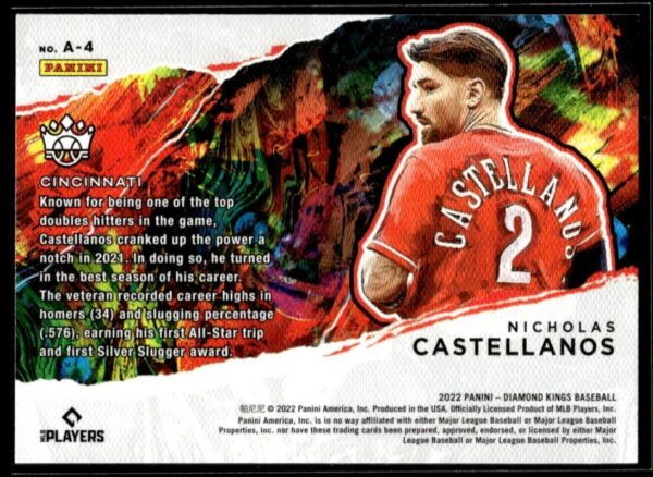 2022 Panini Diamond Kings Aficionado Cincinnati Reds #A-4 Nicholas Castellanos
