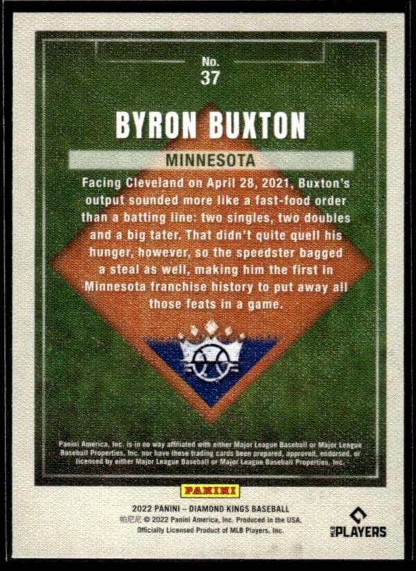 2022 Panini Diamond Kings Minnesota Twins #37 Byron Buxton