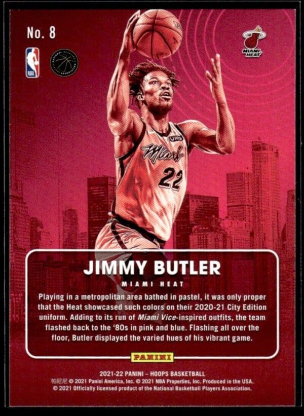2021-22 Hoops City Edition Jimmy Butler Miami Heat #8