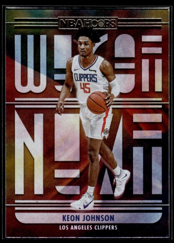 2021-22 Hoops We Got Next Keon Johnson Rookie Los Angeles Clippers #21 Holograph