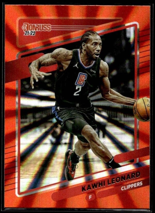 2021 Donruss Los Angeles Clippers #136 Kawhi Leonard Orange Laser