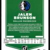 2021 Donruss Dallas Mavericks #19 Jalen Brunson Orange Laser