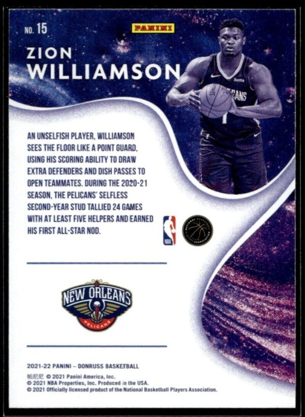2021 Donruss Complete Players New Orleans Pelicans #15 Zion Williamson