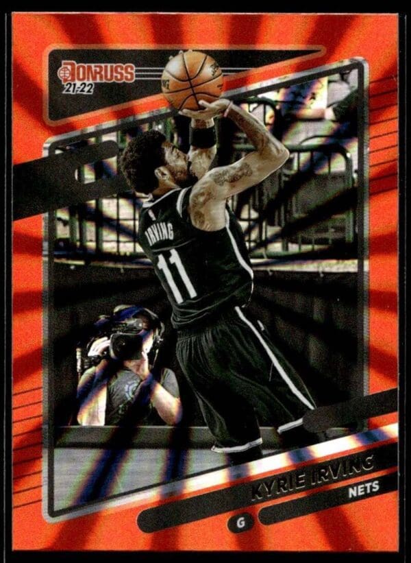 2021 Donruss Brooklyn Nets #179 Kyrie Irving Orange Laser