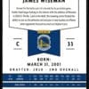 2020 Panini Chronicles Golden State Warriors #115 James Wiseman RC Rookie