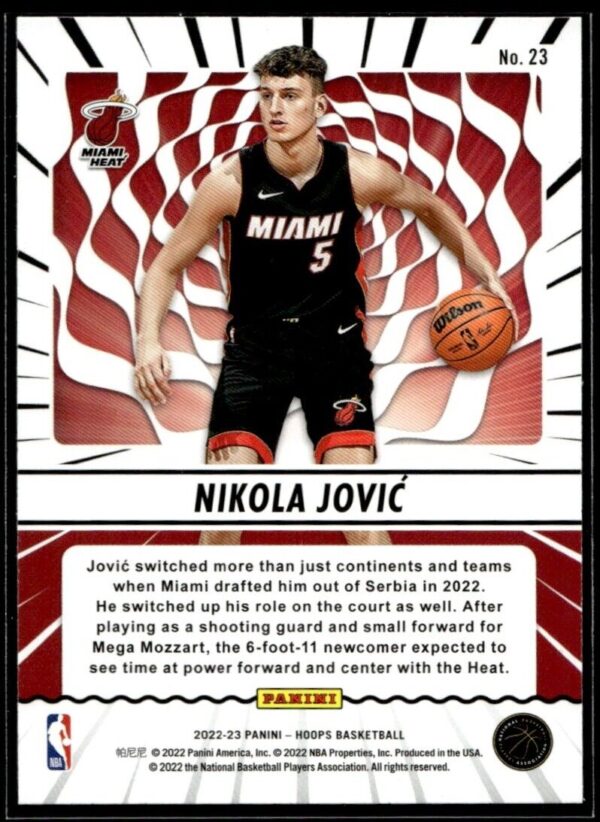 2022 Hoops Class Action Miami Heat #23 Nikola Jovic