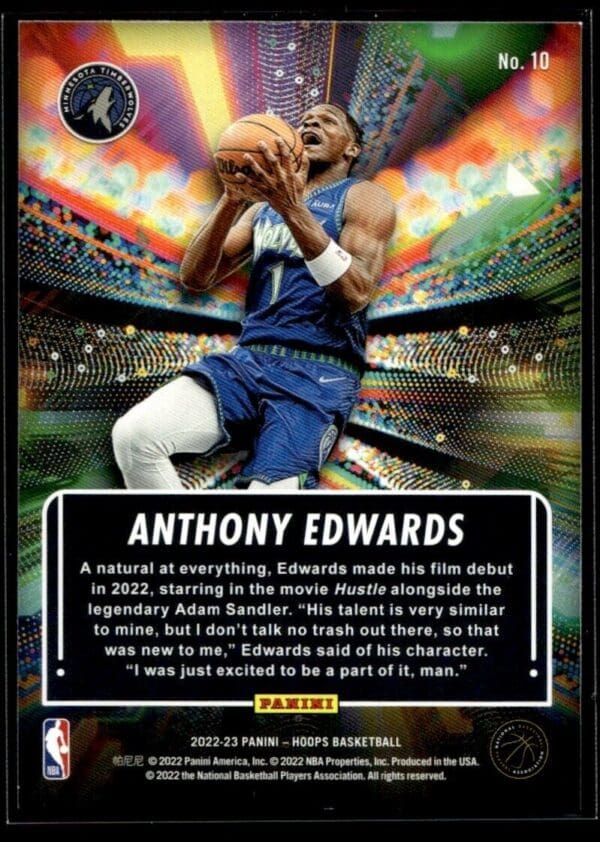 2022 Hoops Hoopla Minnesota Timberwolves #10 Anthony Edwards