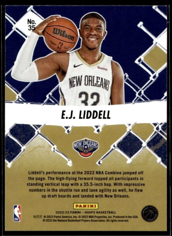 2022 Hoops We Got Next New Orleans Pelicans #35 E.J. Liddell