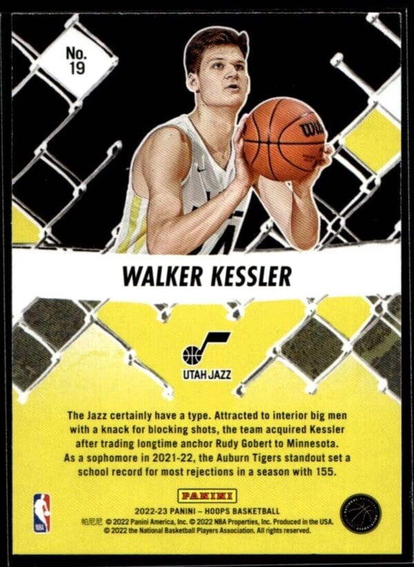 2022 Hoops We Got Next Utah Jazz #19 Walker Kessler