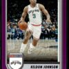 2022 Hoops Purple San Antonio Spurs #151 Keldon Johnson