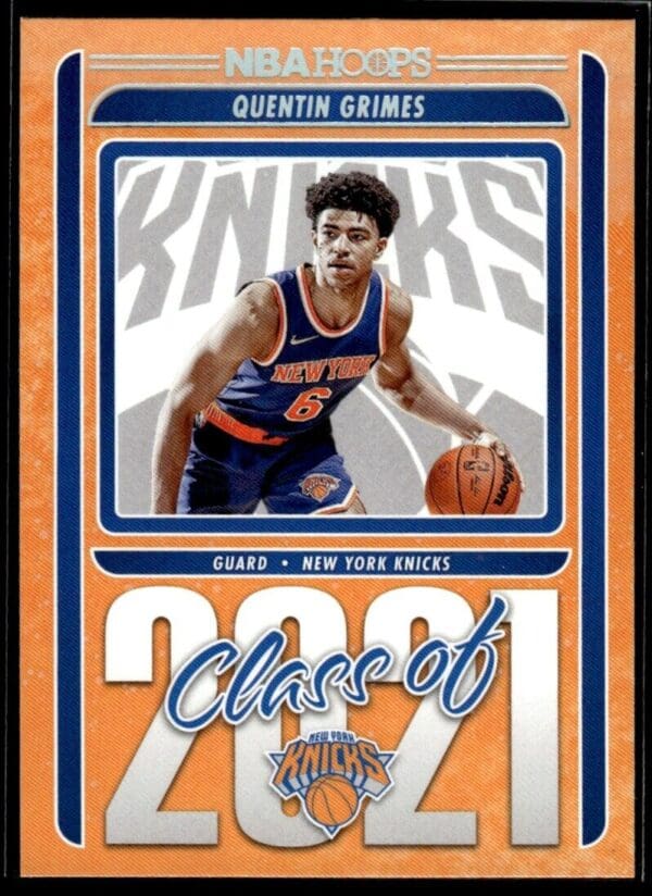 2021-22 Hoops Class of 2021 Quentin Grimes Rookie New York Knicks #13