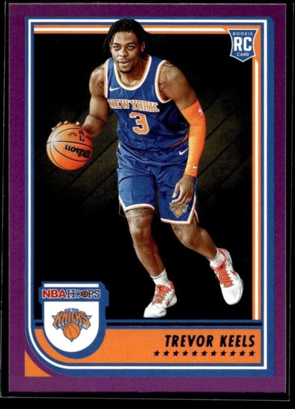 _10 2022 Hoops Purple New York Knicks #267 Trevor Keels RC Rookie