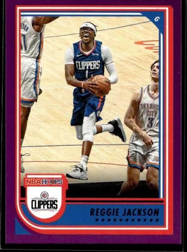 2022 Hoops Purple Los Angeles Clippers #179 Reggie Jackson