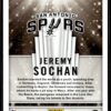 2022 Hoops Now Playing San Antonio Spurs #9 Jeremy Sochan