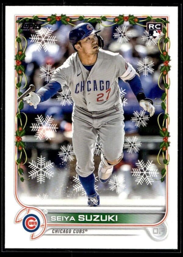2022 Topps Holiday Chicago Cubs #77 Seiya Suzuki RC Rookie