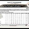 2022 Topps Holiday Toledo Mud Hens #58 Matt Manning RC Rookie