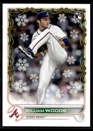 2022 Topps Holiday Atlanta Braves #127 William Woods RC Rookie
