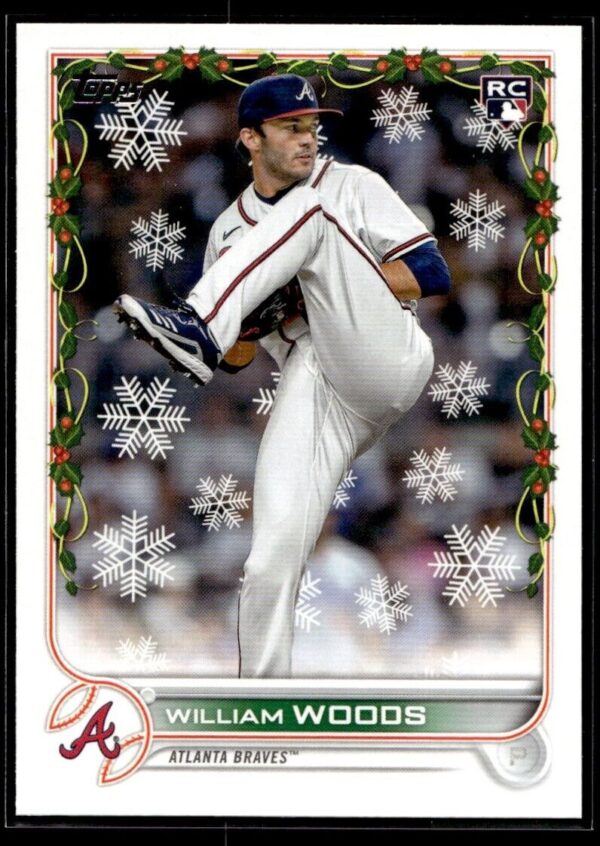 2022 Topps Holiday Atlanta Braves #127 William Woods RC Rookie