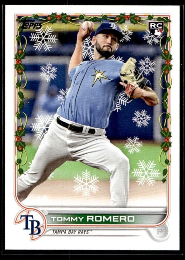 2022 Topps Holiday Tampa Bay Rays #75 Tommy Romero RC Rookie