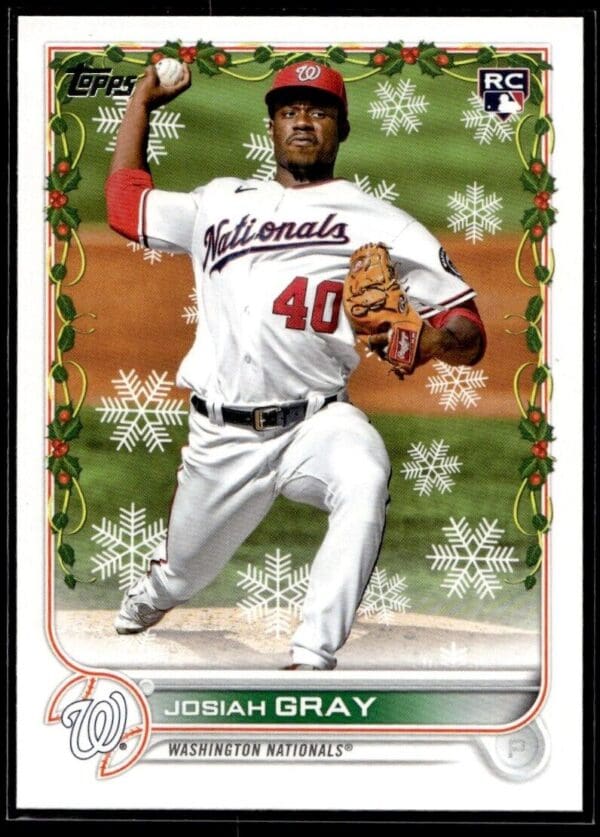 _10 2022 Topps Holiday Oklahoma City Dodgers #46 Josiah Gray RC Rookie