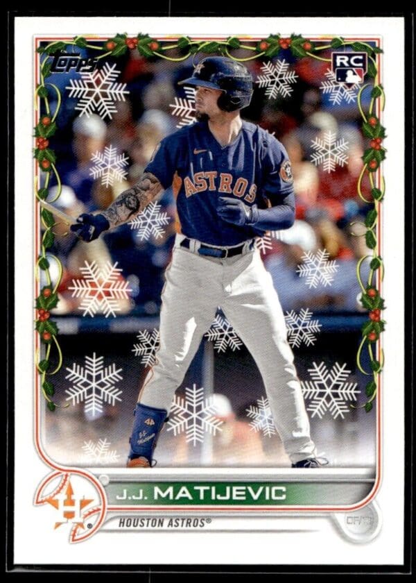 2022 Topps Holiday Houston Astros #136 J.J. Matijevic RC Rookie