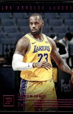 _10 2020 Panini Chronicles Los Angeles Lakers #118 LeBron James Pink
