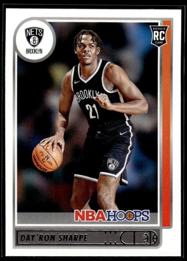 2021 NBA Hoops Brooklyn Nets #215 Day'Ron Sharpe RC Rookie