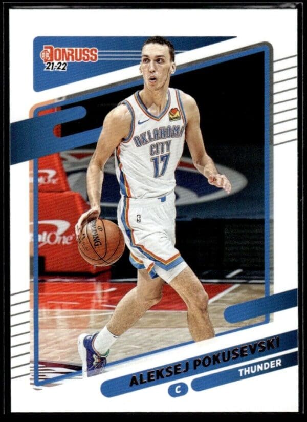 _10 2021 Donruss Oklahoma City Thunder #42 Aleksej Pokusevski